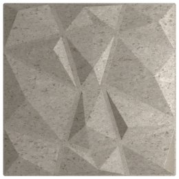  Panele ścienne, 24 szt., szarość betonu, 50x50 cm, EPS, 6 m²