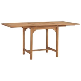  Rozkładany stół ogrodowy, (110-160)x80x75cm, lite drewno tekowe