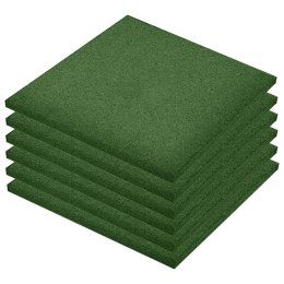  Gumowe płyty, 6 szt., 50 x 50 x 3 cm, zielone