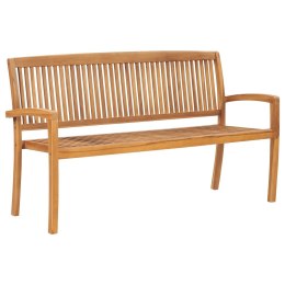 3-osobowa ławka ogrodowa, 159 cm, lite drewno tekowe