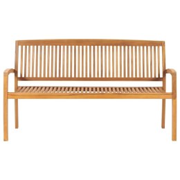  3-osobowa ławka ogrodowa, 159 cm, lite drewno tekowe