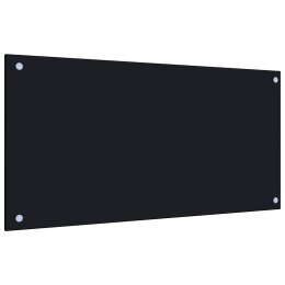  Panel ochronny do kuchni, czarny, 80x40 cm, szkło hartowane