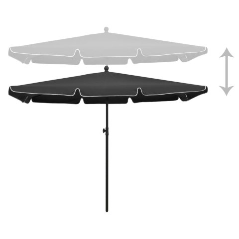  Parasol ogrodowy na słupku, 210x140 cm, antracytowy