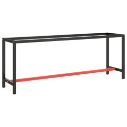  Rama do stołu roboczego, czerwono-czarna, 210x50x79 cm, metal
