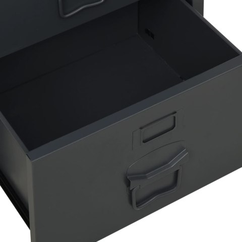  Industrialne biurko z szufladami, antracyt, 105x52x75 cm, stal