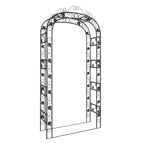  Pergola ogrodowa, czarna, 116x45x240 cm, stalowy