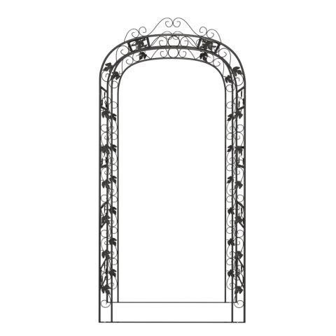  Pergola ogrodowa, czarna, 116x45x240 cm, stalowy