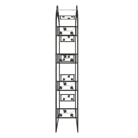  Pergola ogrodowa, czarna, 116x45x240 cm, stalowy