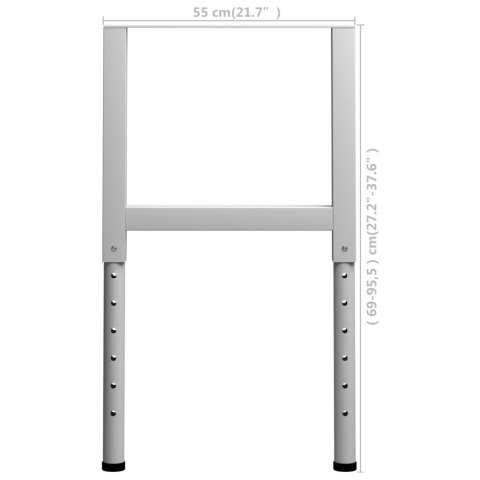  Regulowane ramy stołu roboczego, 2 szt., metal, 55x(69-95,5) cm