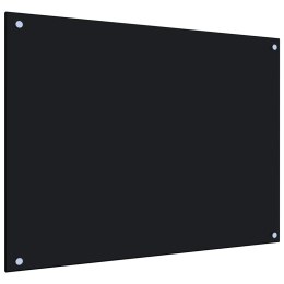  Panel ochronny do kuchni, czarny, 80x60 cm, szkło hartowane