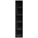  Szafka narożna, czarna, 33x33x164,5 cm, materiał drewnopochodny