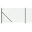  Ogrodzenie z siatki, ze stopami słupków, zielone, 1x10 m