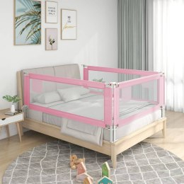  Barierka do łóżeczka dziecięcego, różowa, 180x25 cm, tkanina