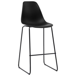  Krzesła barowe, 4 szt., czarne, plastik