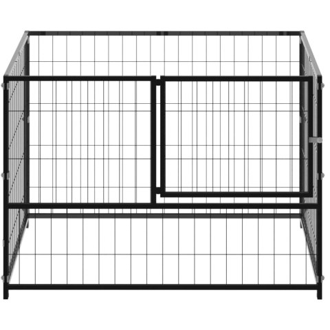  Kojec dla psa, czarny, 100x100x70 cm, stalowy