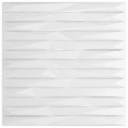  Panele ścienne, 12 szt., białe, 50x50 cm, EPS, 3 m², kamień