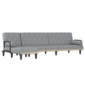  Sofa rozkładana L, jasnoszara, 260x140x70 cm, tkanina