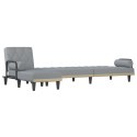  Sofa rozkładana L, jasnoszara, 260x140x70 cm, tkanina