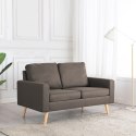  2-osobowa sofa, kolor taupe, tapicerowana tkaniną