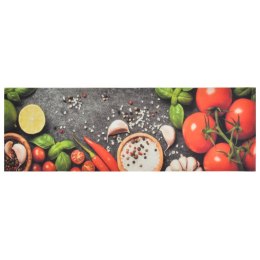  Dywanik kuchenny, wzór w warzywa, 60x180 cm, aksamit