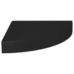  Narożna półka ścienna, czarna, 25x25x3,8 cm, MDF