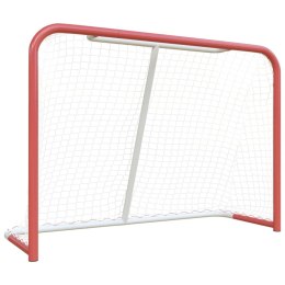  Bramka do hokeja, z siatką, czerwono-biała, 153x60x118 cm