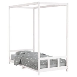  Rama łóżka dla dzieci, biała, 90x190 cm, drewno sosnowe