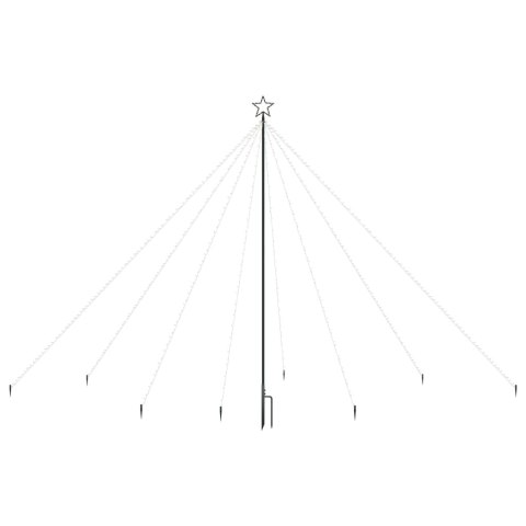  Choinka z lampek, wewn./zewn., 576 zimnych białych LED, 3,6 m