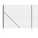  Ogrodzenie z siatki, z kotwami, antracytowe, 1,8x25 m