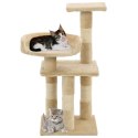  Drapak dla kota ze słupkami sizalowymi, 65 cm, beżowy