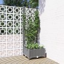 Donica ogrodowa z kratką, jasnoszara, 40x40x121,5 cm, PP