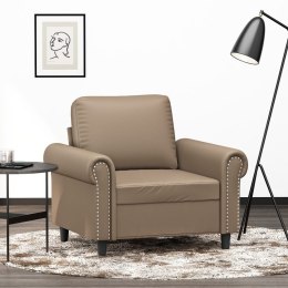  Fotel, kolor cappuccino, 60 cm, obity sztuczną skórą