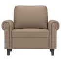  Fotel, kolor cappuccino, 60 cm, obity sztuczną skórą