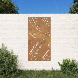  Ogrodowa dekoracja ścienna, 105x55 cm, stal kortenowska, liście