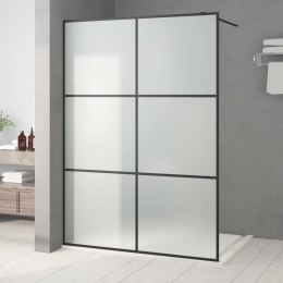  Ścianka prysznicowa, czarna, 140x195 cm, mrożone szkło ESG
