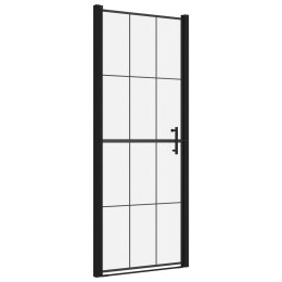 Drzwi prysznicowe, hartowane szkło, 81 x 195 cm, czarne