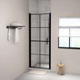  Drzwi prysznicowe, hartowane szkło, 91 x 195 cm, czarne