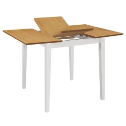  Rozsuwany stół jadalniany, biały, (80-120) x 80 x 74 cm, MDF