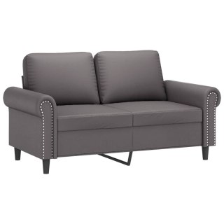  2-osobowa sofa, szary, 120 cm, sztuczna skóra