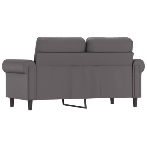  2-osobowa sofa, szary, 120 cm, sztuczna skóra