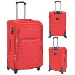  3-częściowy komplet walizek podróżnych, czerwony