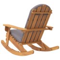  Fotel bujany Adirondack z poduszkami, lite drewno akacjowe