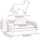  Legowisko dla psa, jasnoszare, 70x45x30 cm, aksamit