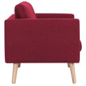  Sofa 2-osobowa, tapicerowana tkaniną, kolor czerwonego wina
