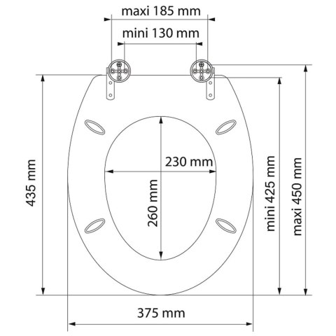 SCHÜTTE Deska sedesowa wolnoopadająca BALANCE, MDF