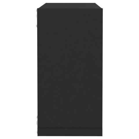 Półki ścienne kostki, 6 szt., czarne, 30x15x30 cm