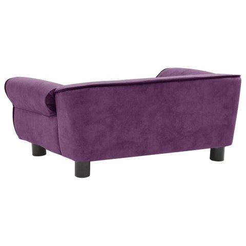  Sofa dla psa, burgundowa, 72x45x30 cm, pluszowa