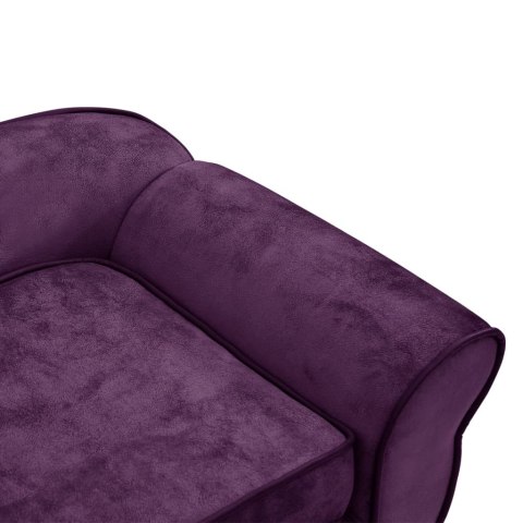  Sofa dla psa, burgundowa, 72x45x30 cm, pluszowa