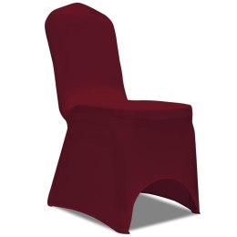  Elastyczne pokrowce na krzesła, burgundowe, 24 szt.