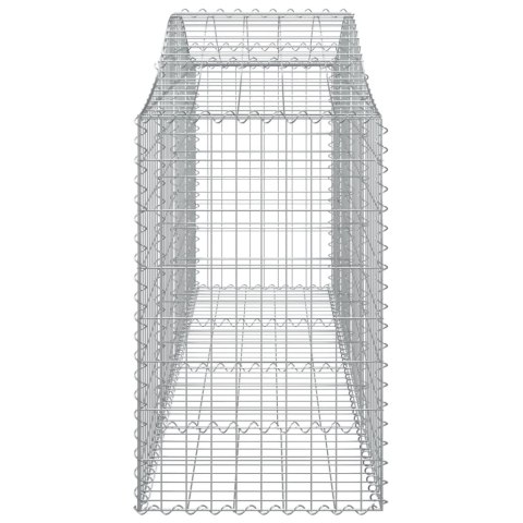  Kosze gabionowe, 10 szt, 200x50x80/100 cm, galwanizowane żelazo